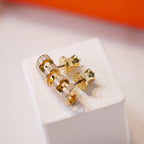 ¡®Twinkle jewelry¡¯MINI POP H GOLD EARRINGS GREY