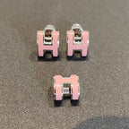 ¡®Twinkle jewelry¡¯MINI POP H SILVER EARRINGS PINK