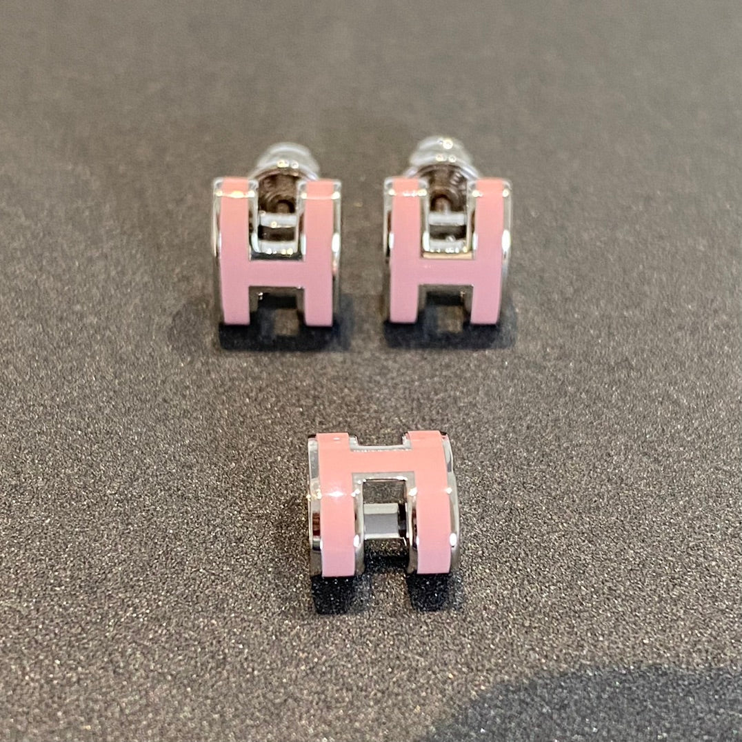 ¡®Twinkle jewelry¡¯MINI POP H SILVER EARRINGS PINK