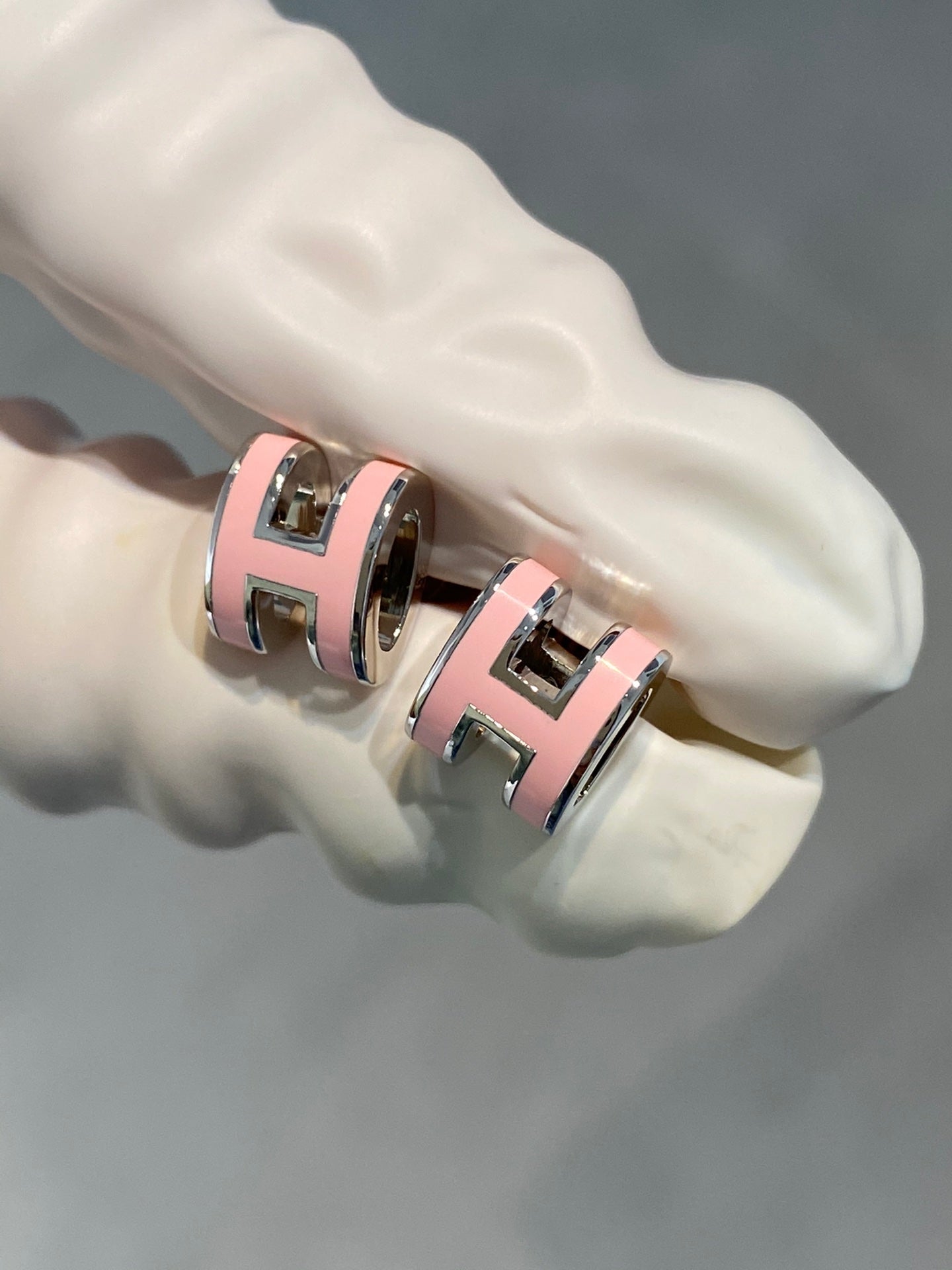 ¡®Twinkle jewelry¡¯MINI POP H SILVER EARRINGS PINK