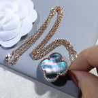 ¡®Twinkle jewelry¡¯CLOVER 25MM GOLD DARK MOP BIG CLOVER NECKLACE