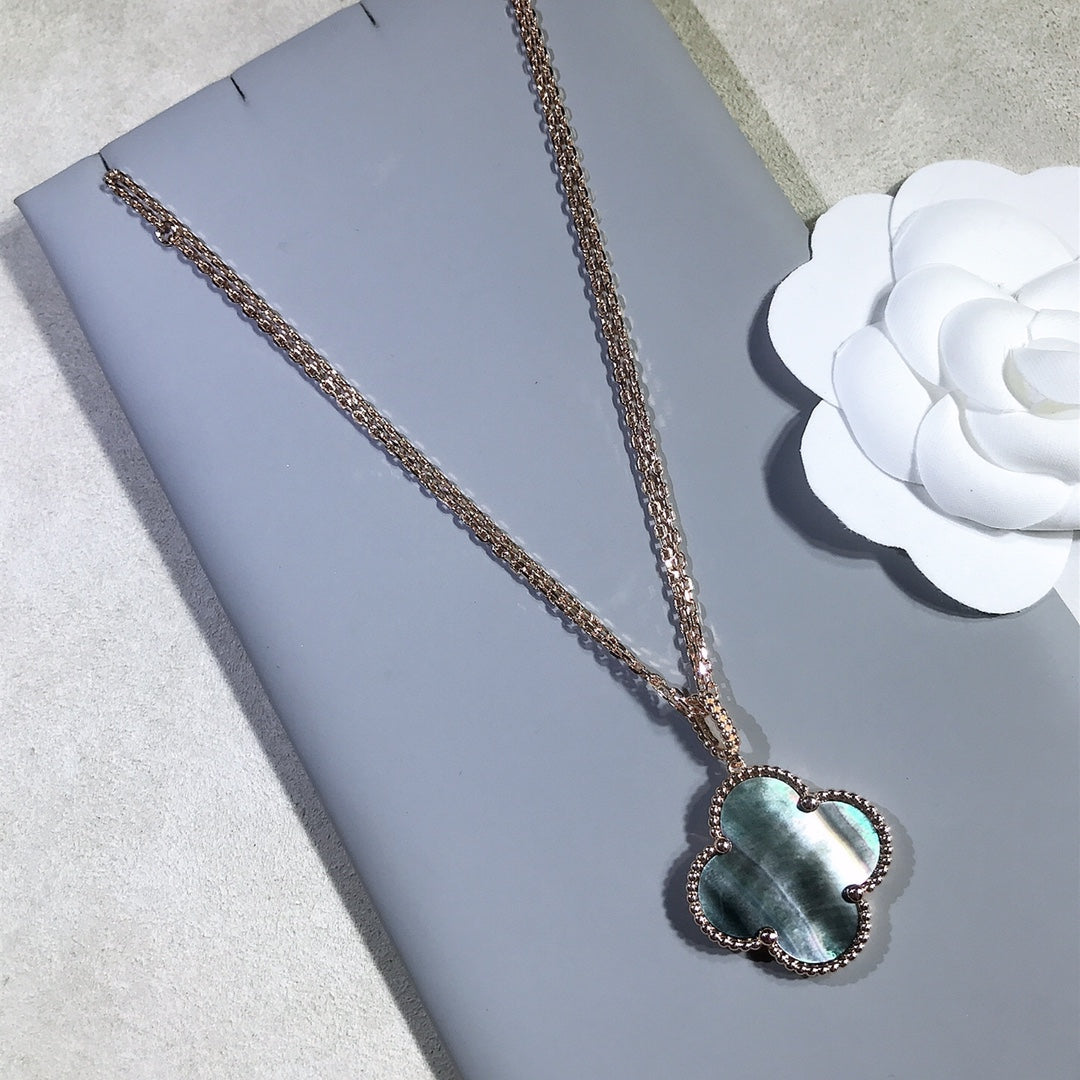 ¡®Twinkle jewelry¡¯CLOVER 25MM GOLD DARK MOP BIG CLOVER NECKLACE