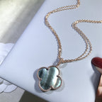 ¡®Twinkle jewelry¡¯CLOVER 25MM GOLD DARK MOP BIG CLOVER NECKLACE
