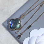 ¡®Twinkle jewelry¡¯CLOVER 25MM GOLD DARK MOP BIG CLOVER NECKLACE