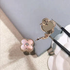 ¡®Twinkle jewelry¡¯CLOVER MEDIUM 1 MOTIFS  PINK MOP DIAMOND EARRINGS