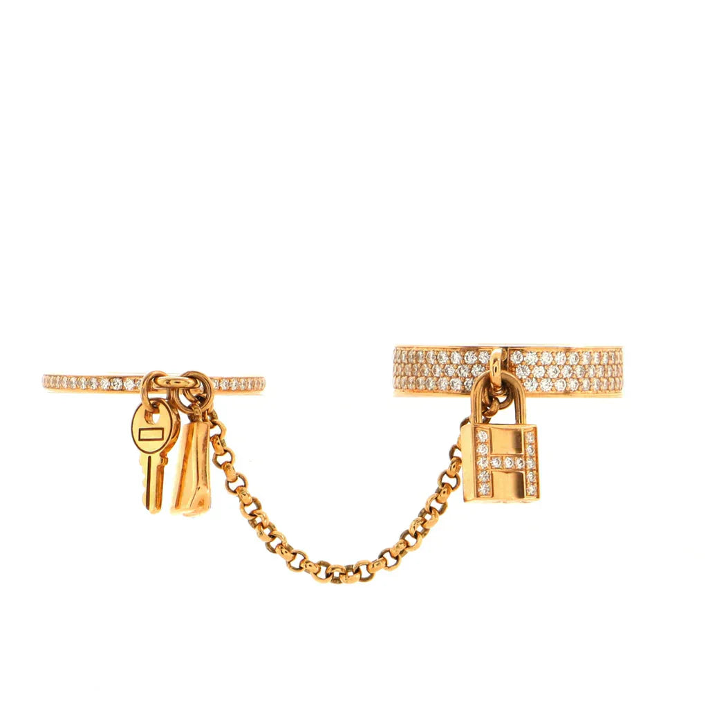 ¡®Twinkle jewelry¡¯HM KELLY CLOCHETTE DOUBLE RING IN  WITH DIAMONDS