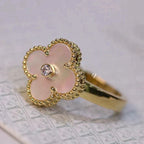 ¡®Twinkle jewelry¡¯CLOVER PINK MOP RING GOLD DIAMOND
