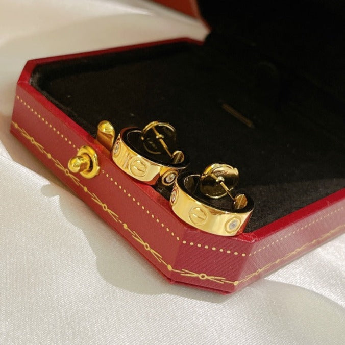 ¡®Twinkle jewelry¡¯LOVE EARRINGS 5.7MM 2 DIAMONDS