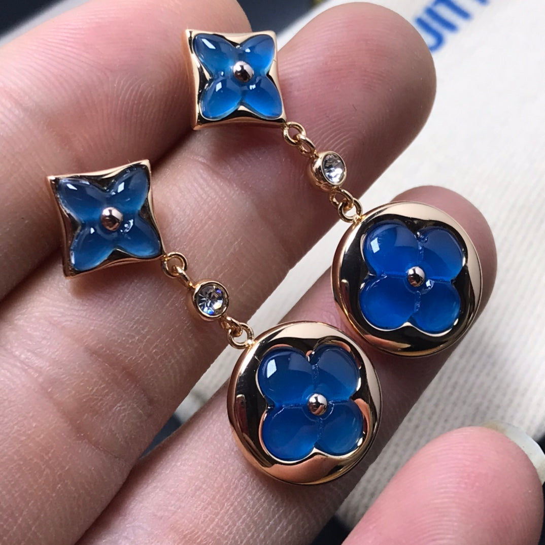 ¡®Twinkle jewelry¡¯STAR AND SUN AGATE DIAMOND EARRINGS