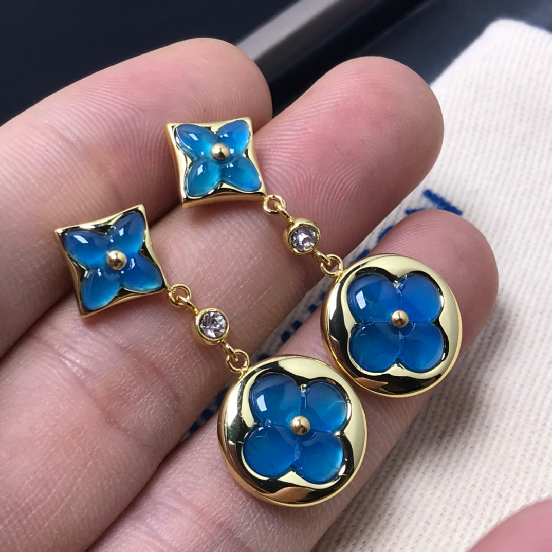 ¡®Twinkle jewelry¡¯STAR AND SUN AGATE DIAMOND EARRINGS