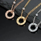 ¡®Twinkle jewelry¡¯LOVE NECKLACE 16MM 2 DIAMONDS
