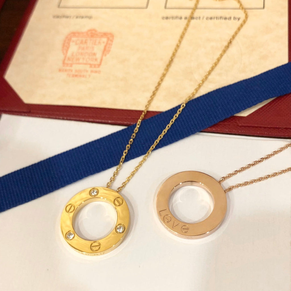 ¡®Twinkle jewelry¡¯LOVE NECKLACE 16MM 3 DIAMONDS