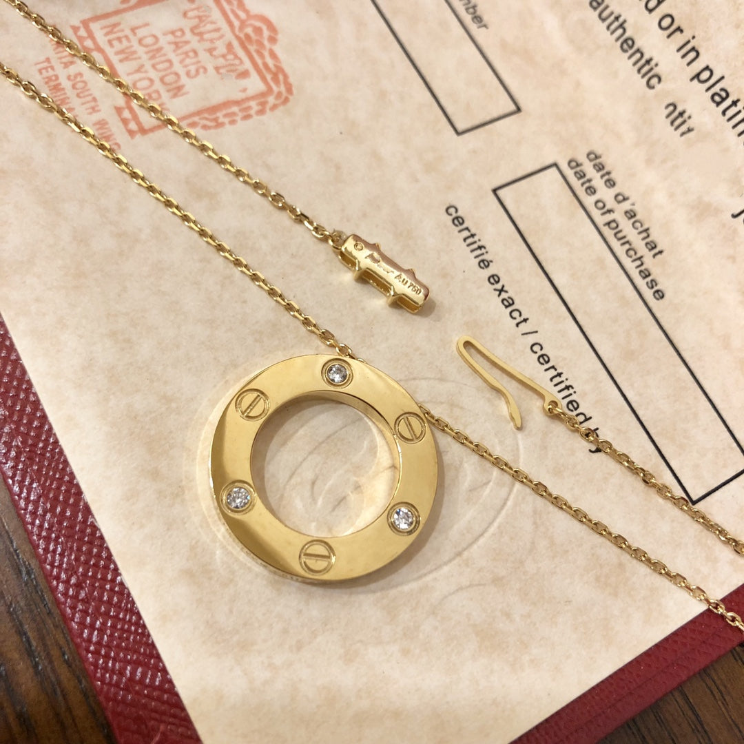 ¡®Twinkle jewelry¡¯LOVE NECKLACE 16MM 3 DIAMONDS