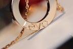 ¡®Twinkle jewelry¡¯LOVE NECKLACE 16MM 6 DIAMONDS PINK GOLD