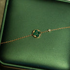 ¡®Twinkle jewelry¡¯SUN MALACHITE 1 DIAMOND PINK GOLD BRACELET