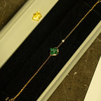 ¡®Twinkle jewelry¡¯SUN MALACHITE 1 DIAMOND PINK GOLD BRACELET