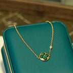 ¡®Twinkle jewelry¡¯SUN MALACHITE 1 DIAMOND PINK GOLD BRACELET