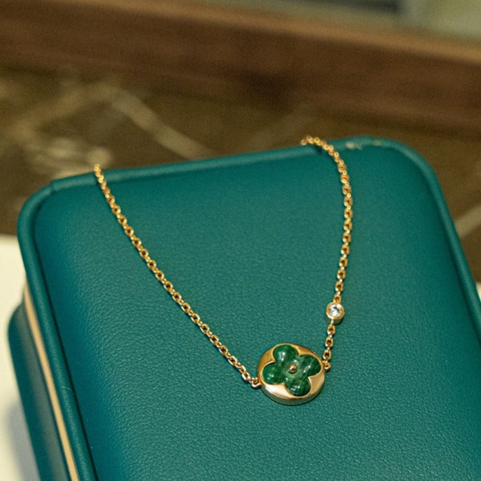 ¡®Twinkle jewelry¡¯SUN MALACHITE 1 DIAMOND PINK GOLD BRACELET