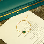 ¡®Twinkle jewelry¡¯SUN MALACHITE 1 DIAMOND PINK GOLD BRACELET