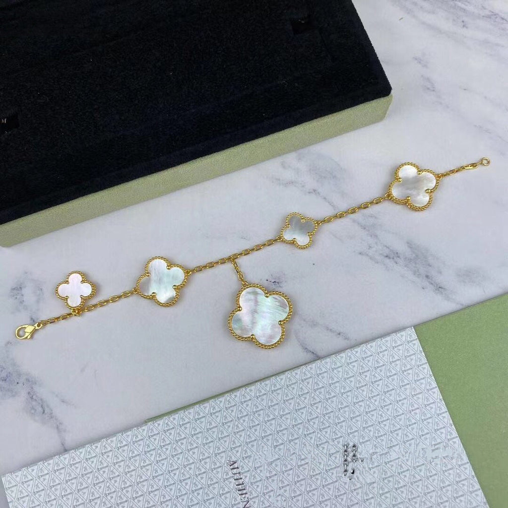 ¡®Twinkle jewelry¡¯MAGIC CLOVER MOP GOLD BRACELET 5 MOTIFS