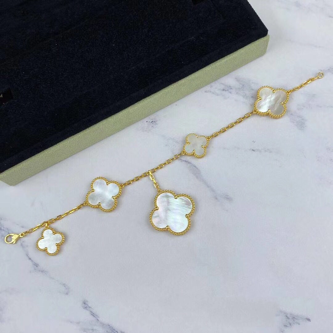¡®Twinkle jewelry¡¯MAGIC CLOVER MOP GOLD BRACELET 5 MOTIFS