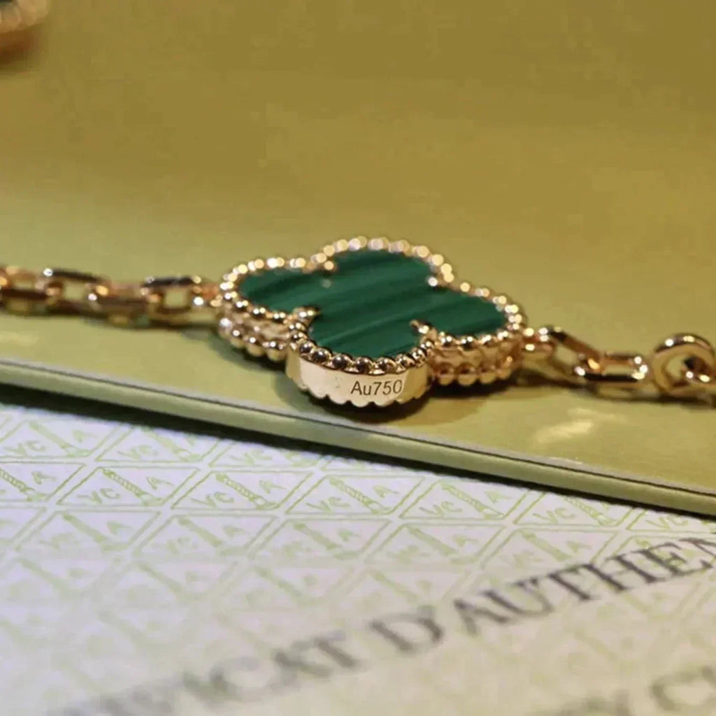 [Twinkle jewelry]New  CLOVER 5 MOTIF MALACHITE BRACELET COLLECTION