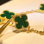 [Twinkle jewelry]New  CLOVER 5 MOTIF MALACHITE BRACELET COLLECTION