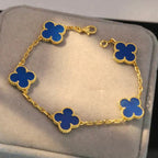 [Twinkle jewelry]New CLOVER 5 MOTIF BLUE AGATE BRACELET COLLECTION