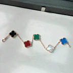 [Twinkle jewelry]New CLOVER 5 MOTIFS MULTICOLOR BRACELET