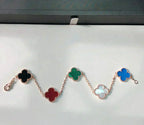 [Twinkle jewelry]New CLOVER 5 MOTIFS MULTICOLOR BRACELET