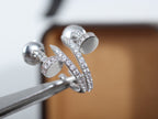¡®Twinkle jewelry¡¯JUSTE EARRINGS 12.75MM SILVER DIAMOND