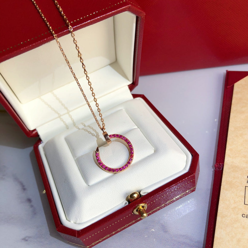¡®Twinkle jewelry¡¯JUSTE NECKLACE GOLD RED DIAMONDS