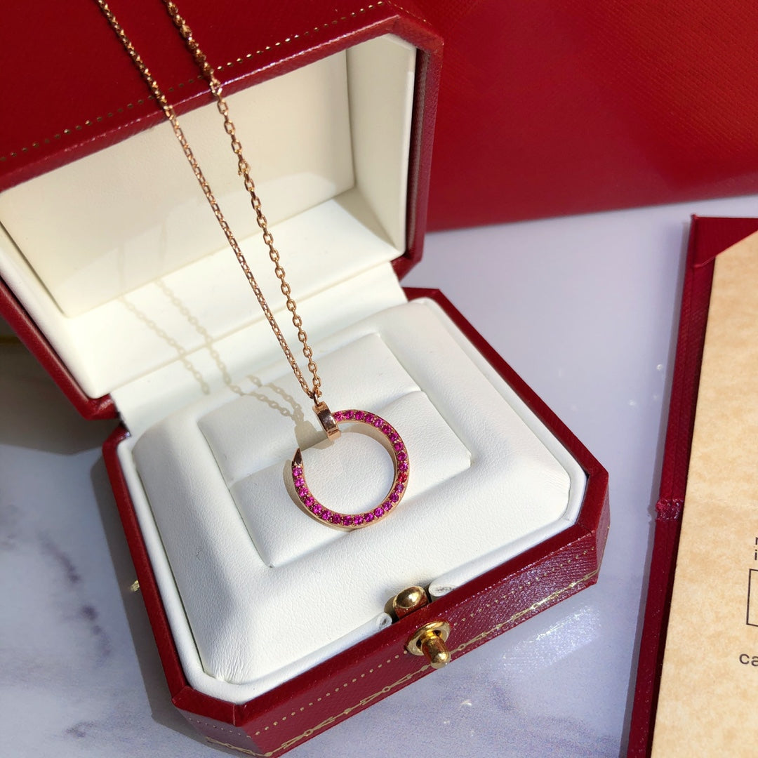 ¡®Twinkle jewelry¡¯JUSTE NECKLACE GOLD RED DIAMONDS