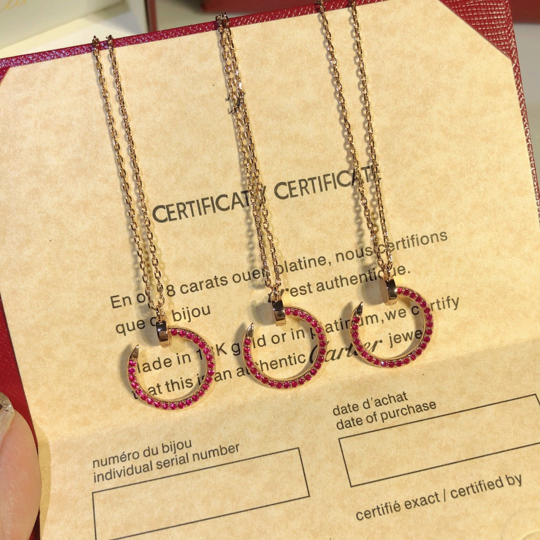 ¡®Twinkle jewelry¡¯JUSTE NECKLACE GOLD RED DIAMONDS