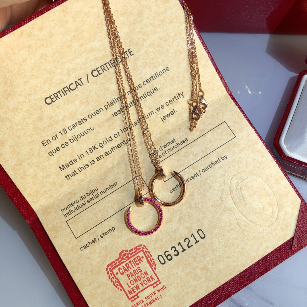 ¡®Twinkle jewelry¡¯JUSTE NECKLACE GOLD RED DIAMONDS
