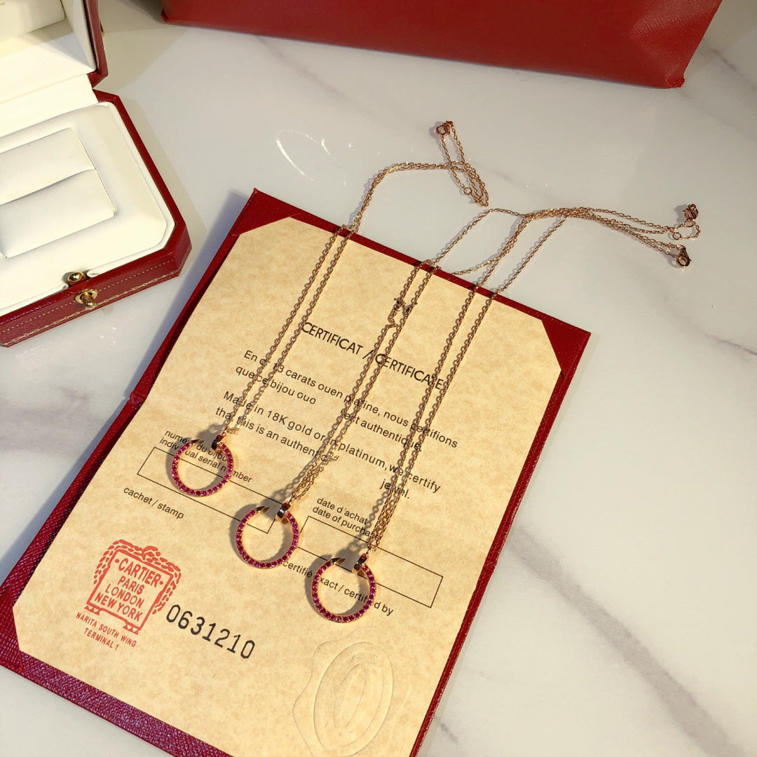 ¡®Twinkle jewelry¡¯JUSTE NECKLACE GOLD RED DIAMONDS