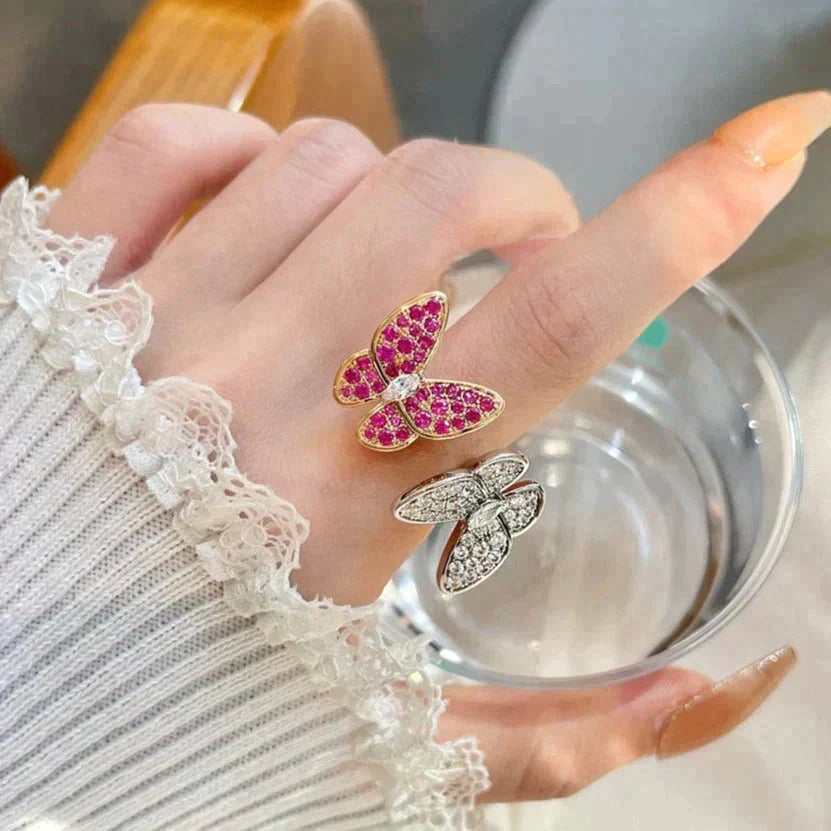 ¡®Twinkle jewelry¡¯TWIN BUTTERFLY DIAMOND RING
