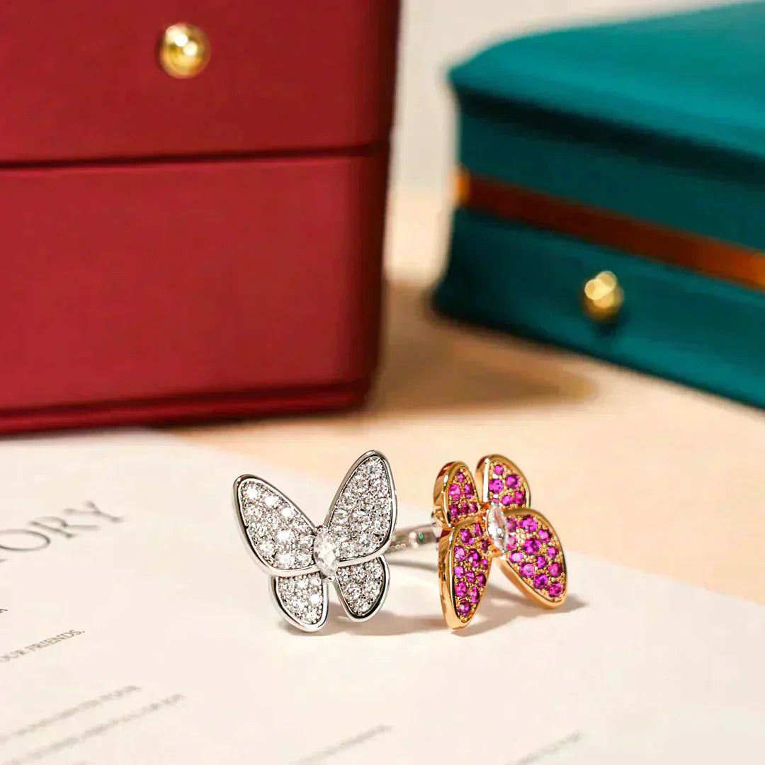 ¡®Twinkle jewelry¡¯TWIN BUTTERFLY DIAMOND RING