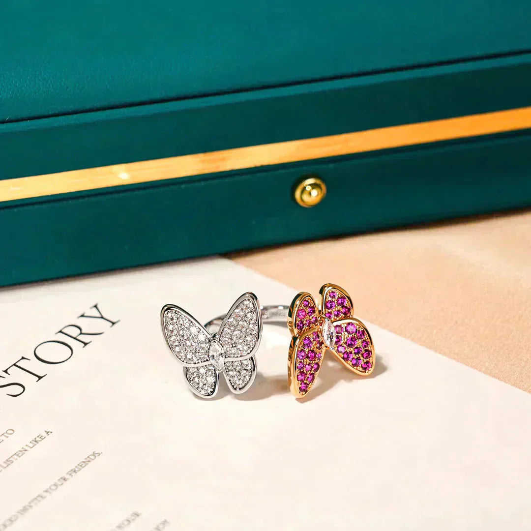 ¡®Twinkle jewelry¡¯TWIN BUTTERFLY DIAMOND RING