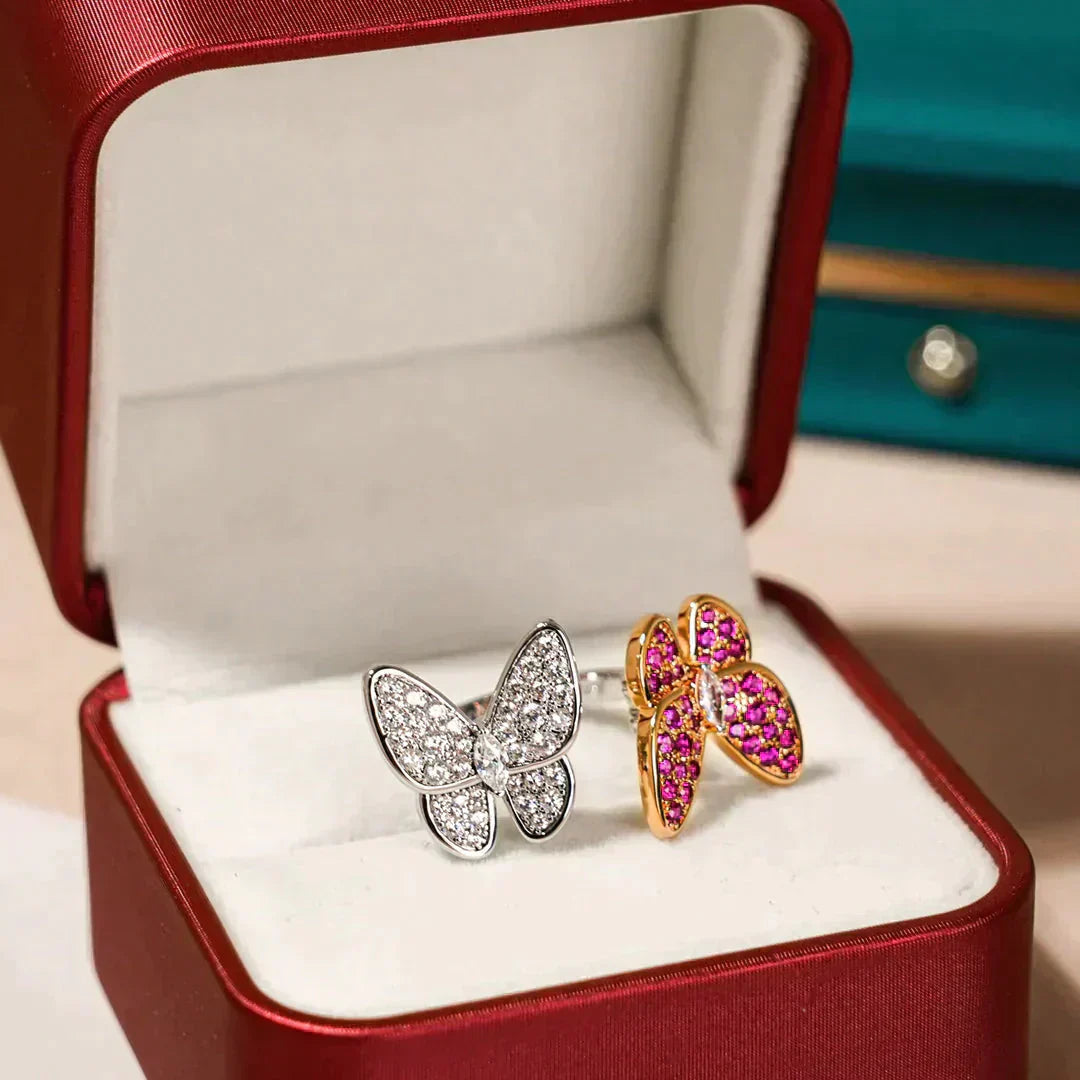 ¡®Twinkle jewelry¡¯TWIN BUTTERFLY DIAMOND RING