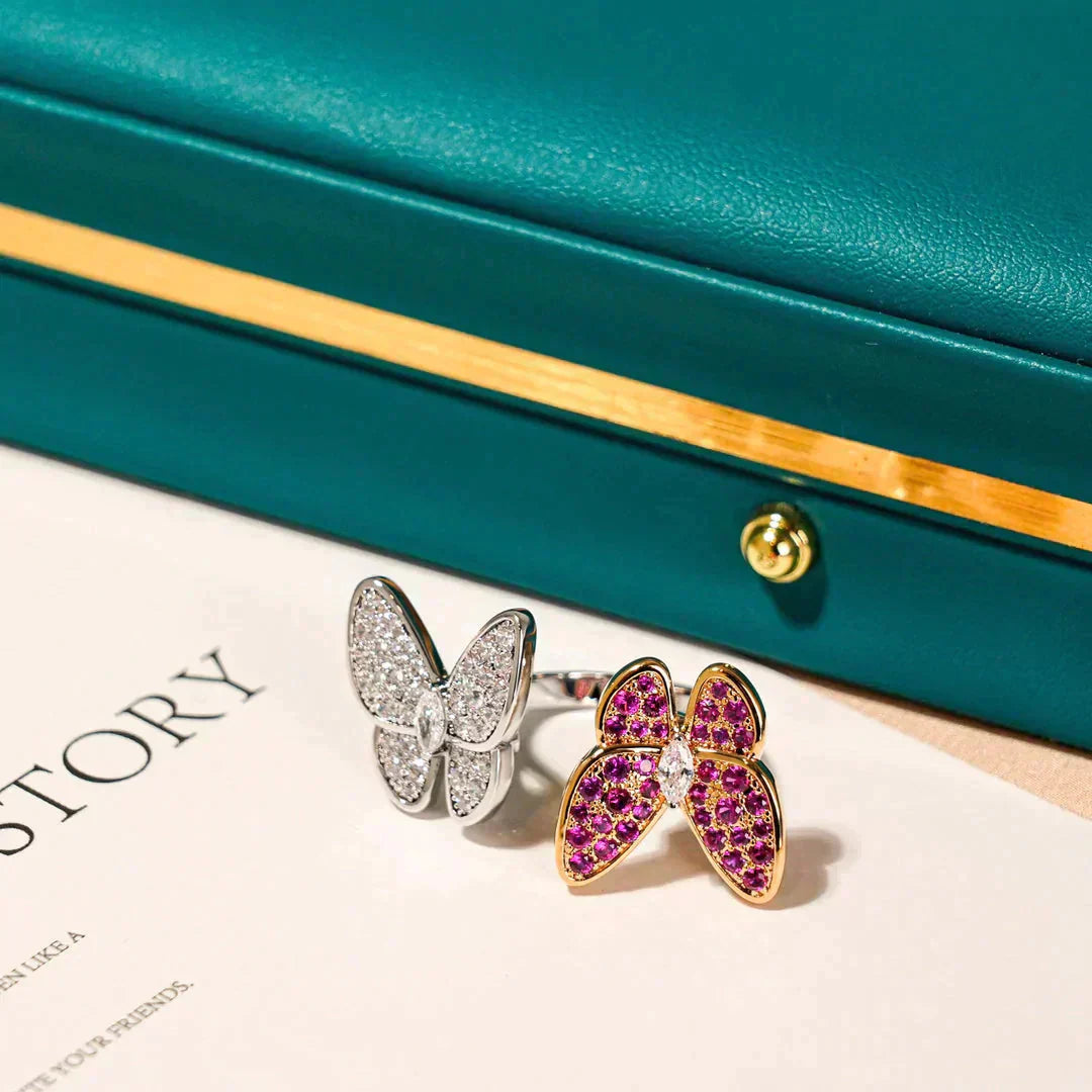 ¡®Twinkle jewelry¡¯TWIN BUTTERFLY DIAMOND RING