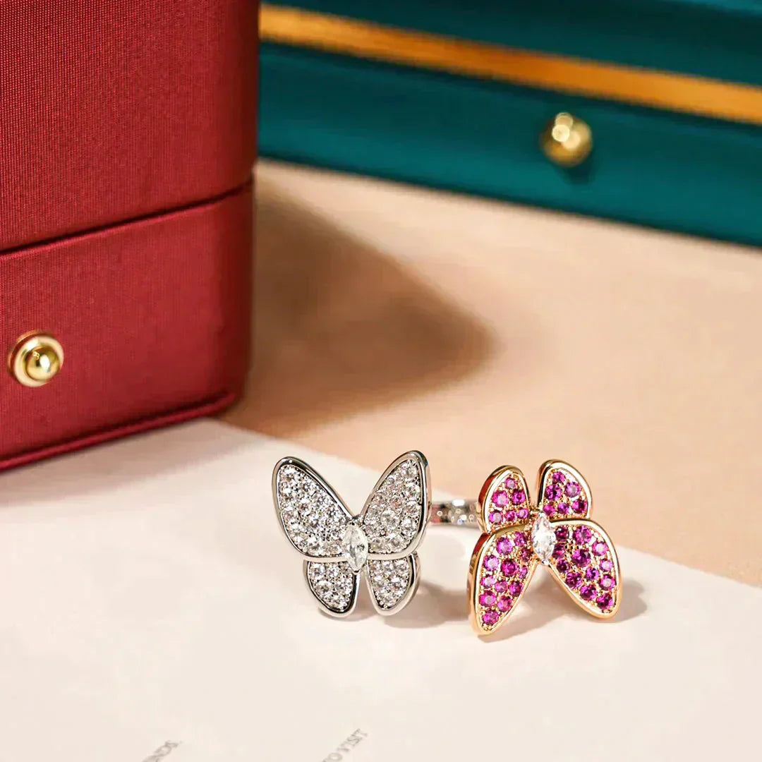 ¡®Twinkle jewelry¡¯TWIN BUTTERFLY DIAMOND RING