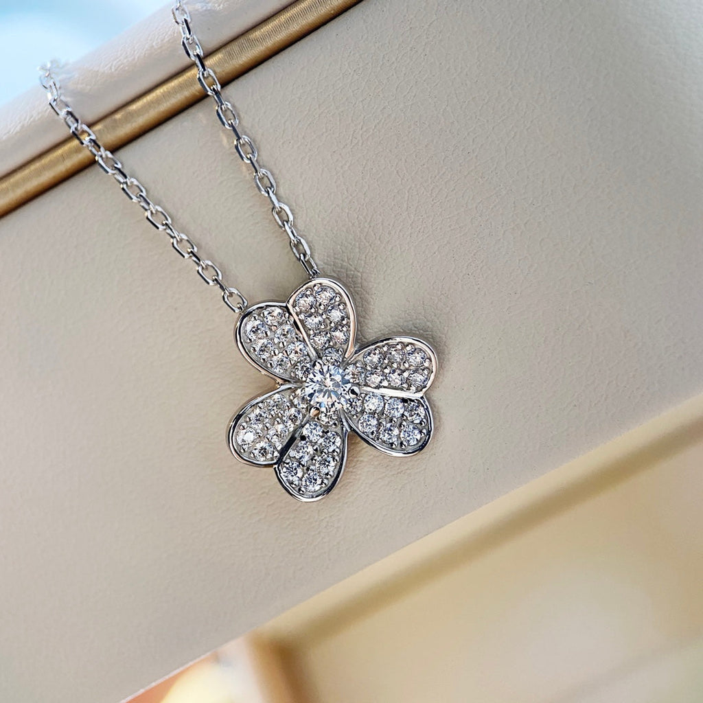 ¡®Twinkle jewelry¡¯CLOVER DIAMOND NECKLACE SILVER