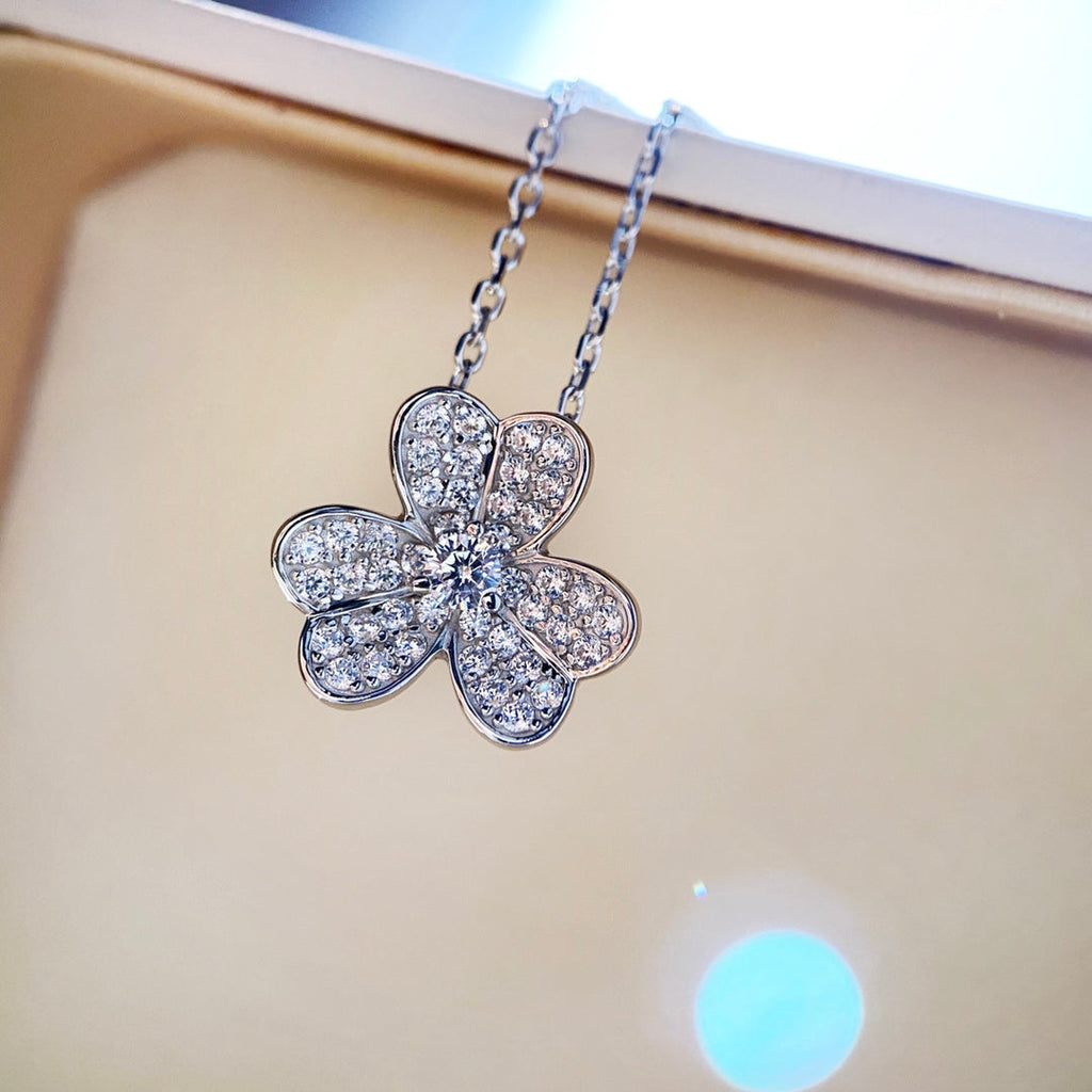 ¡®Twinkle jewelry¡¯CLOVER DIAMOND NECKLACE SILVER