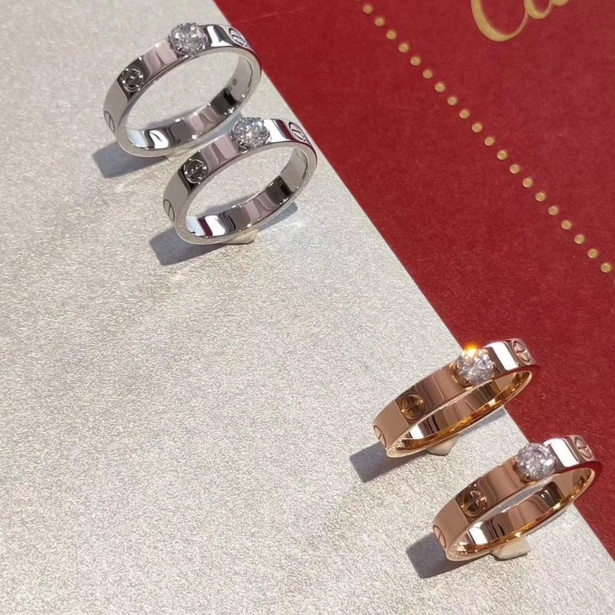 ¡®Twinkle jewelry¡¯LOVE RING 3.6MM 1 BIG DIAMOND