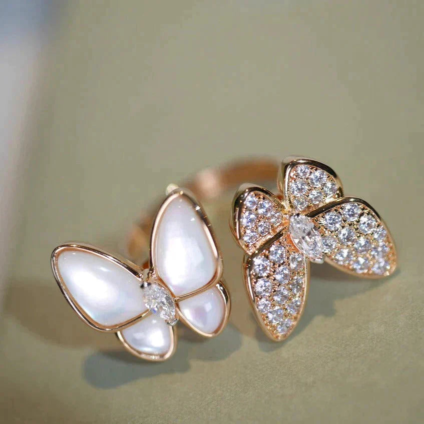 ¡®Twinkle jewelry¡¯TWIN BUTTERFLY DIAMOND MOP RING
