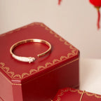 ¡®Twinkle jewelry¡¯PANTHERE ROSE GOLD DIAMOND OPEN BRACELET