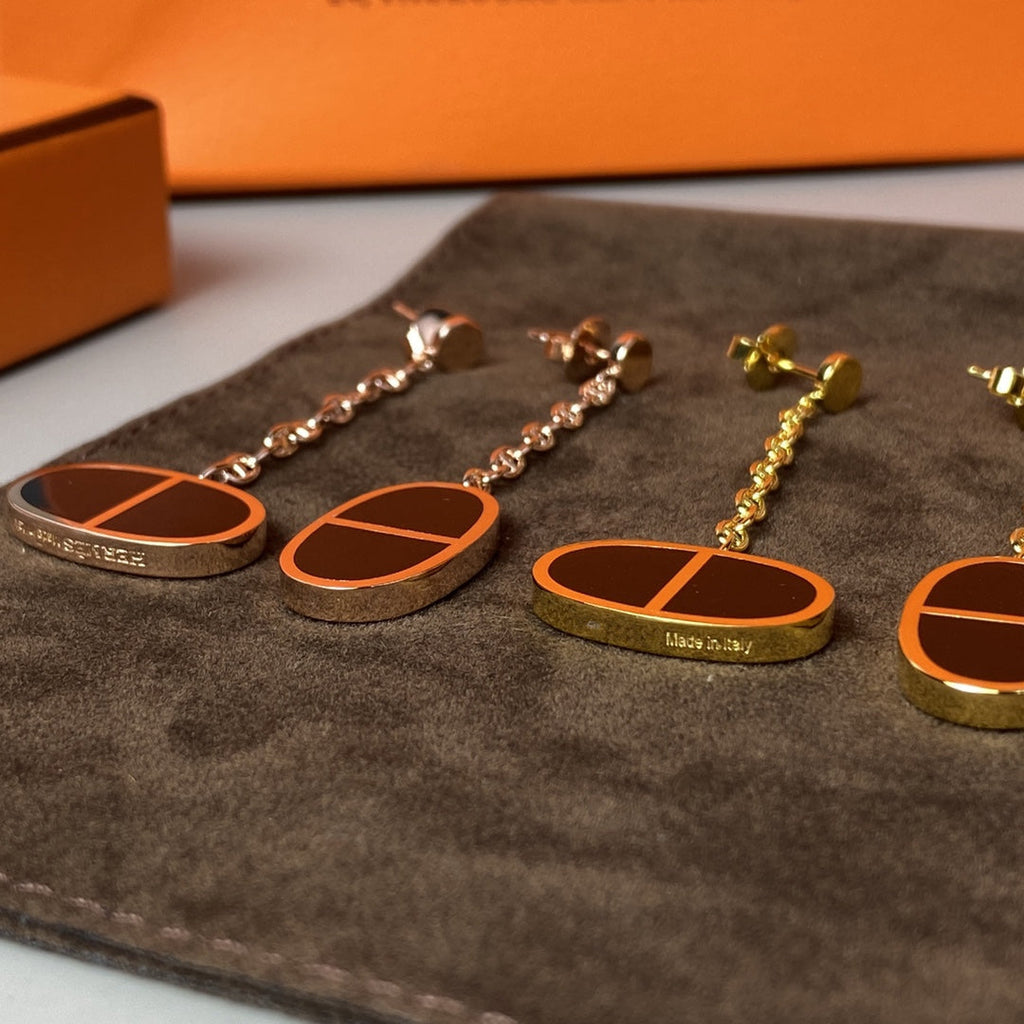 ¡®Twinkle jewelry¡¯CHAINE VERSO BLACK CERAMIC EARRINGS