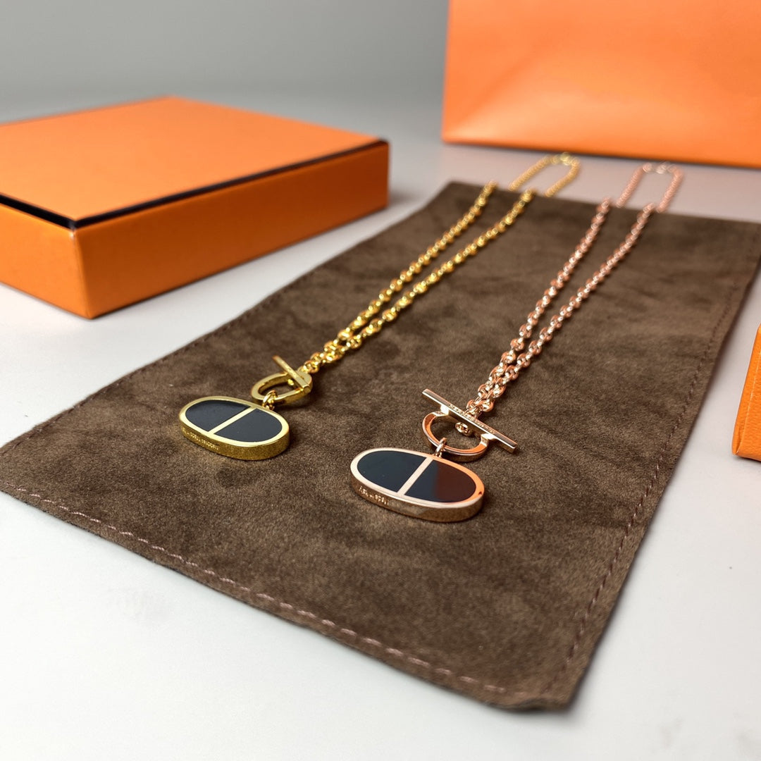 ¡®Twinkle jewelry¡¯CHAINE VERSO BLACK CERAMIC NECKLACE