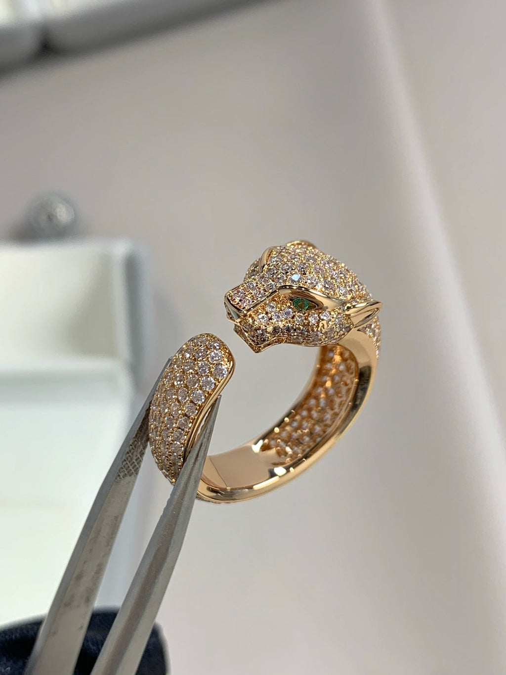 ¡®Twinkle jewelry¡¯PANTHERE PINK GOLD DIAMOND RING